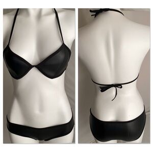 VSHA black neoprene bikini S